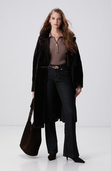  Network Kadın Vizon Düğme Detaylı Triko Kazak