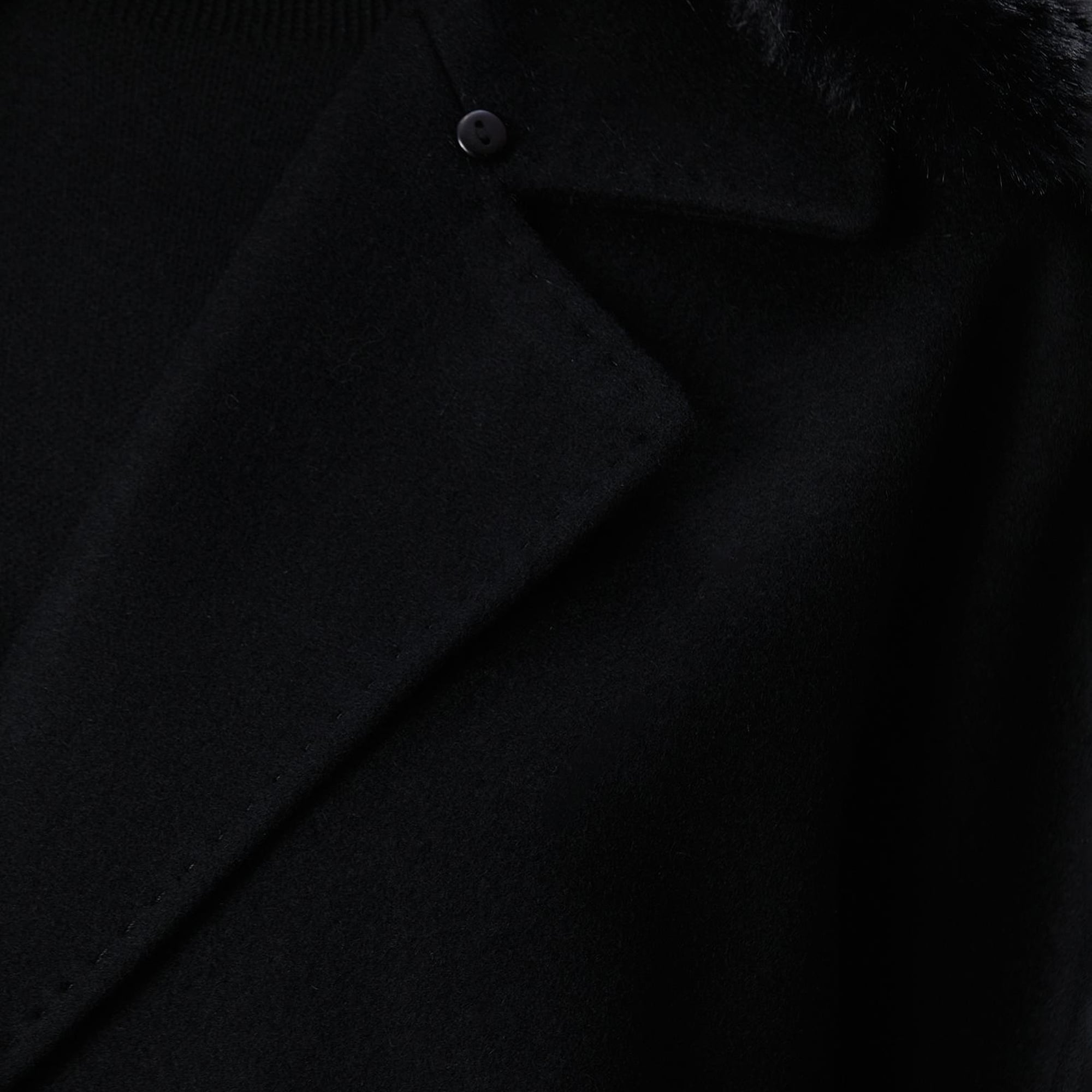 Network Kadın Siyah Kaşmir ve Yün Karışımlı Manto