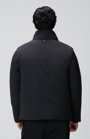  Network Erkek Siyah Yelek Olabilen Puffer Mont