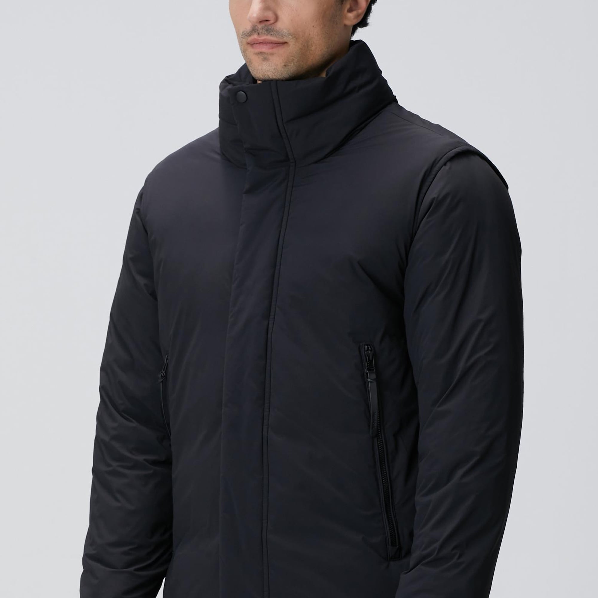 Network Erkek Siyah Yelek Olabilen Puffer Mont