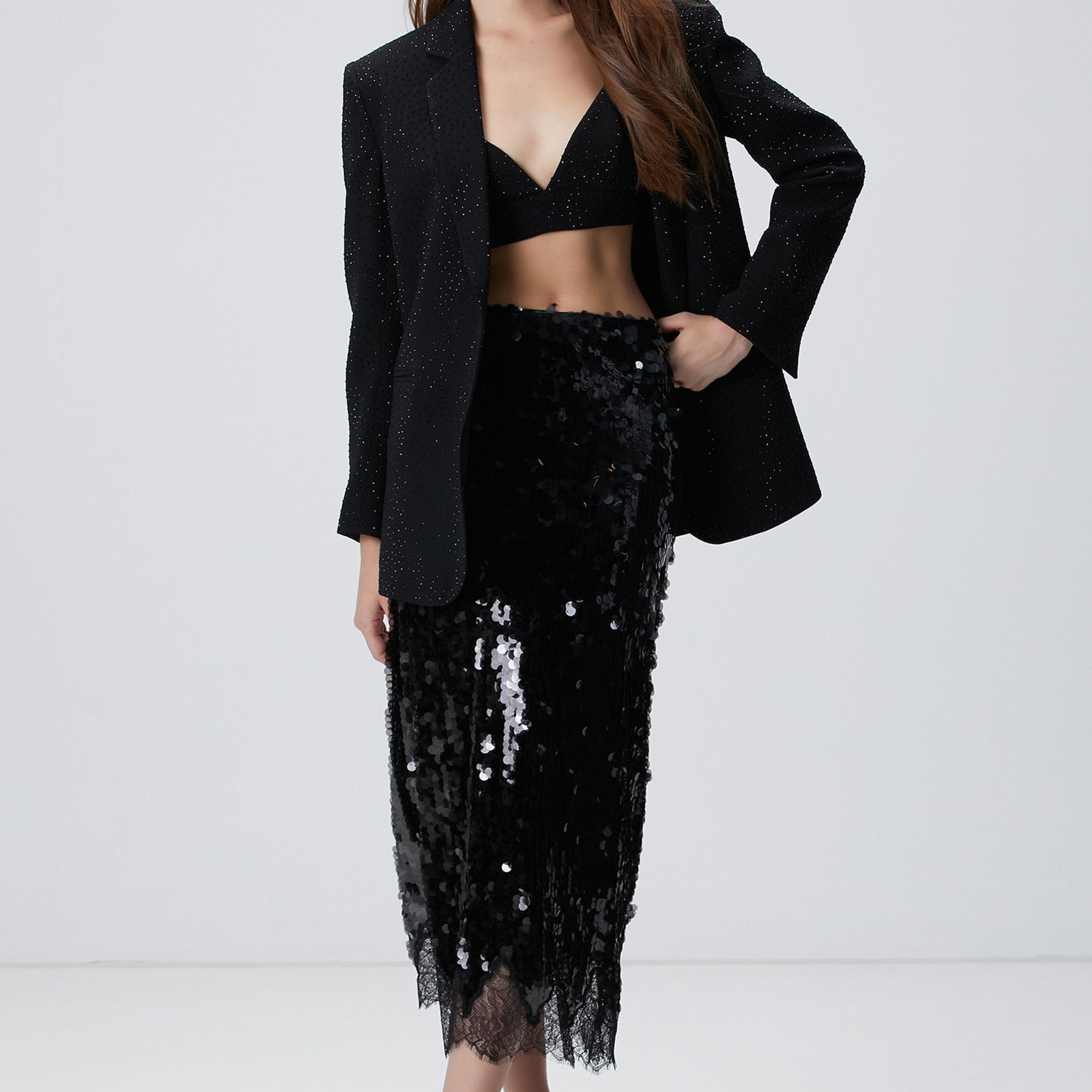 Network Kadın Siyah Etek