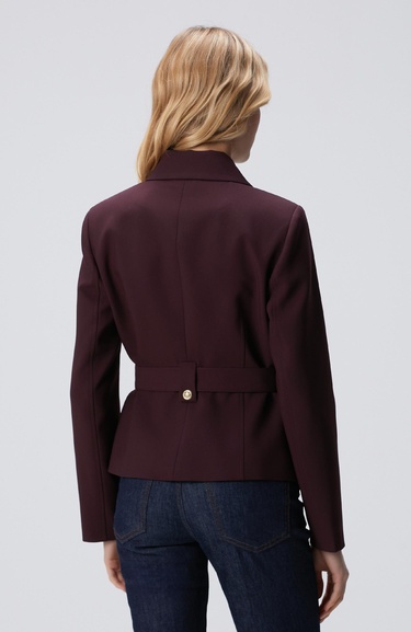  Network Kadın Vişne Kemer Detaylı Ceket