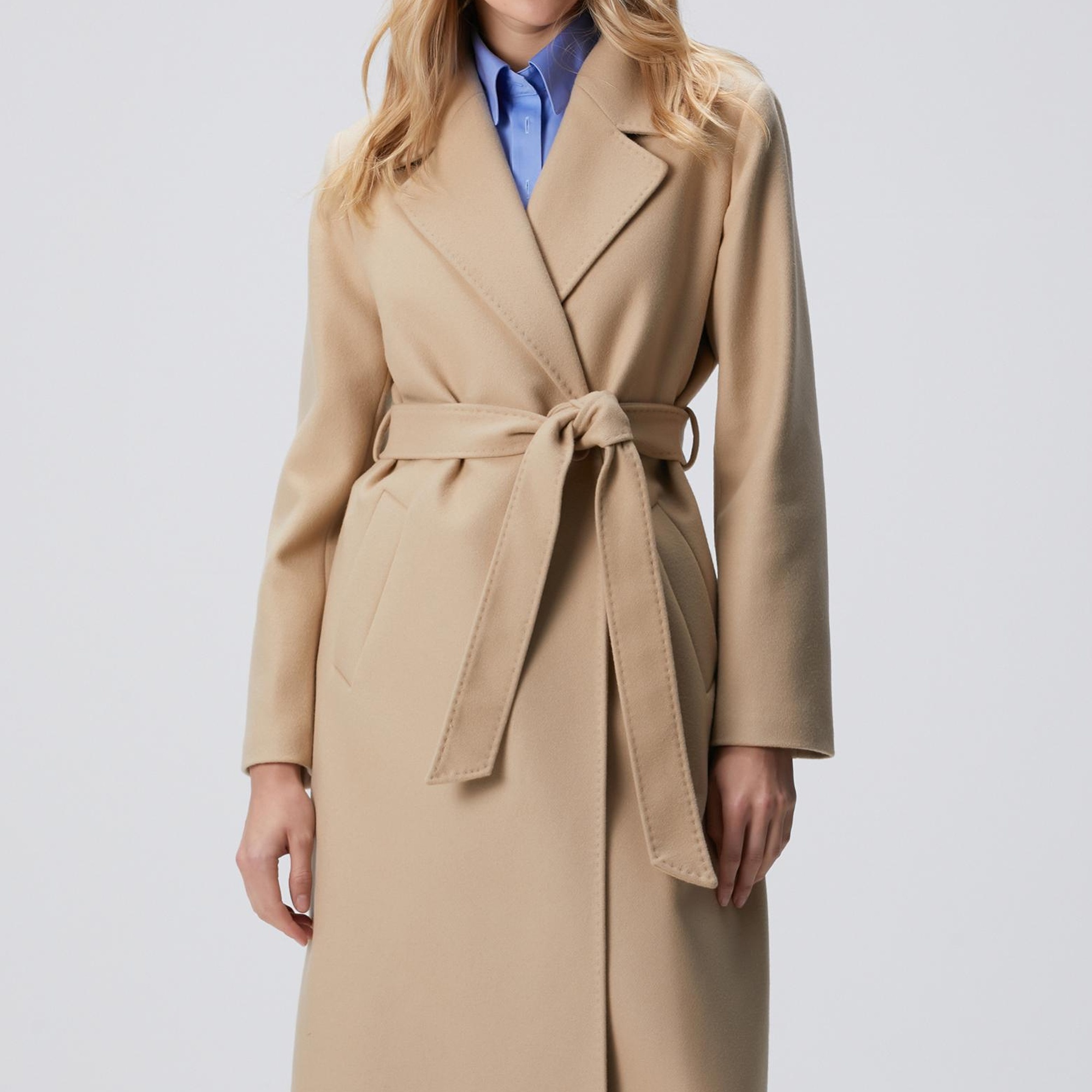 Network Kadın Taş Kaşmir ve Yün Karışımlı Manto