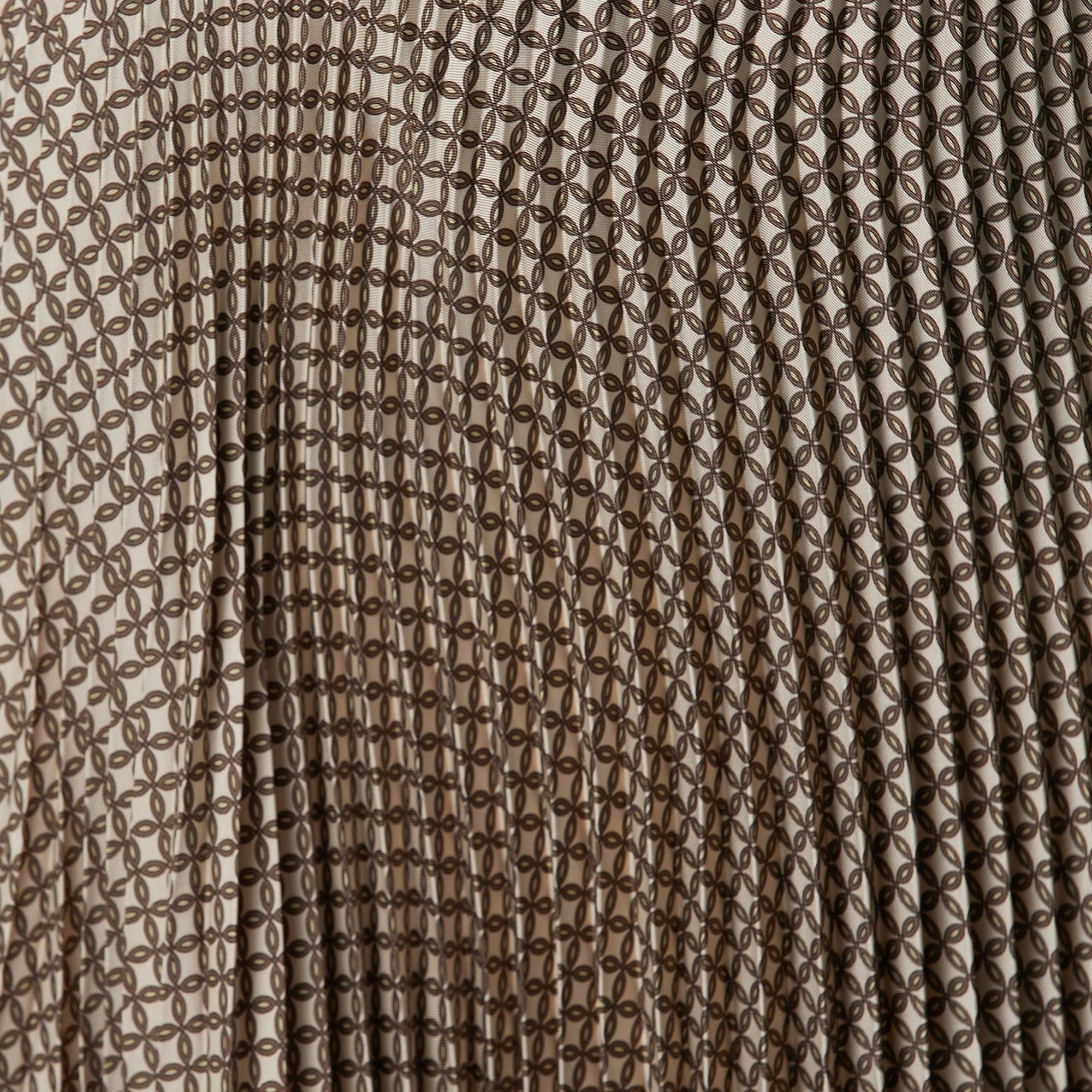 Network Kadın Sarı Pilise Desenli Midi Etek