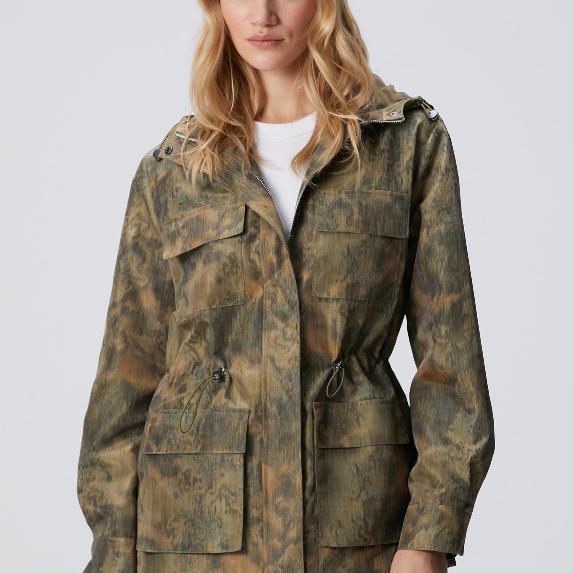 Network Kadın Haki N-Tech Desenli Mont