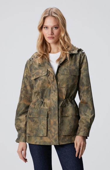  Network Kadın Haki N-Tech Desenli Mont