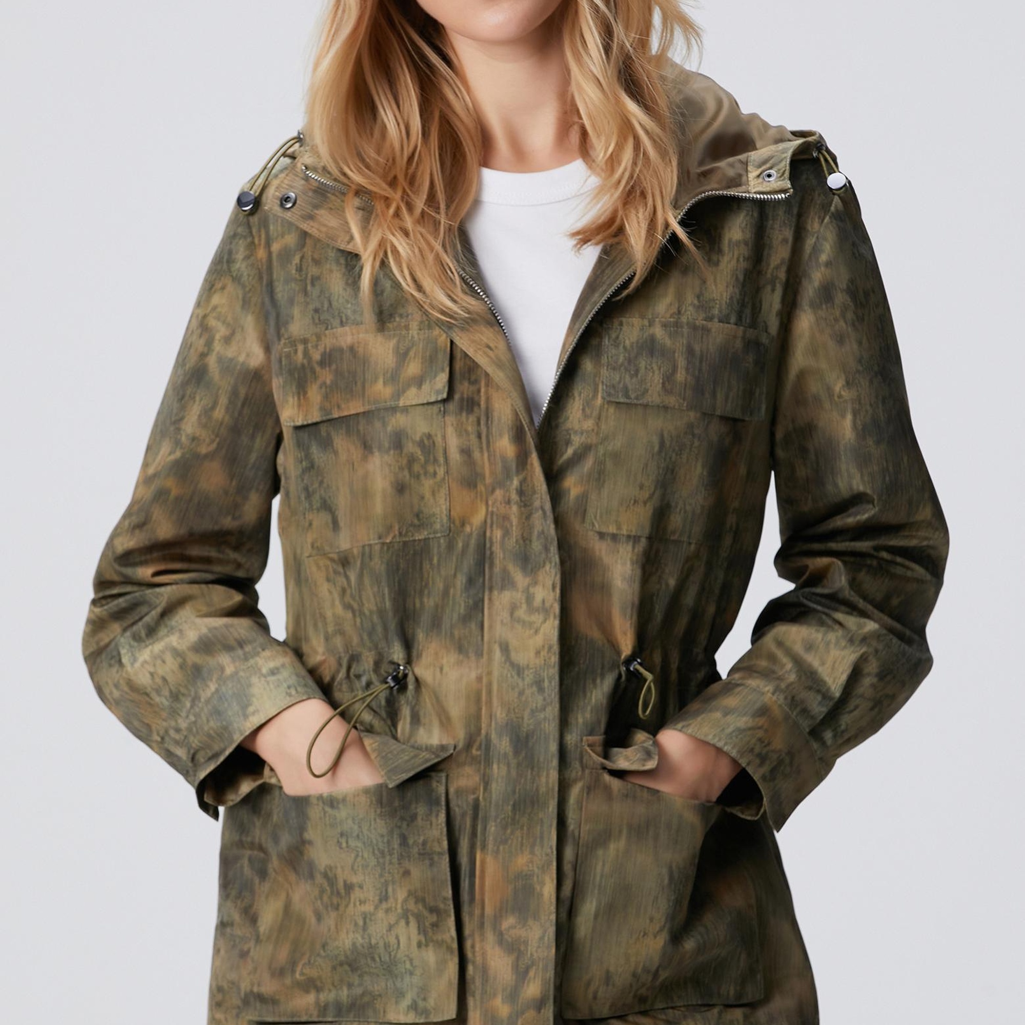 Network Kadın Haki N-Tech Desenli Mont