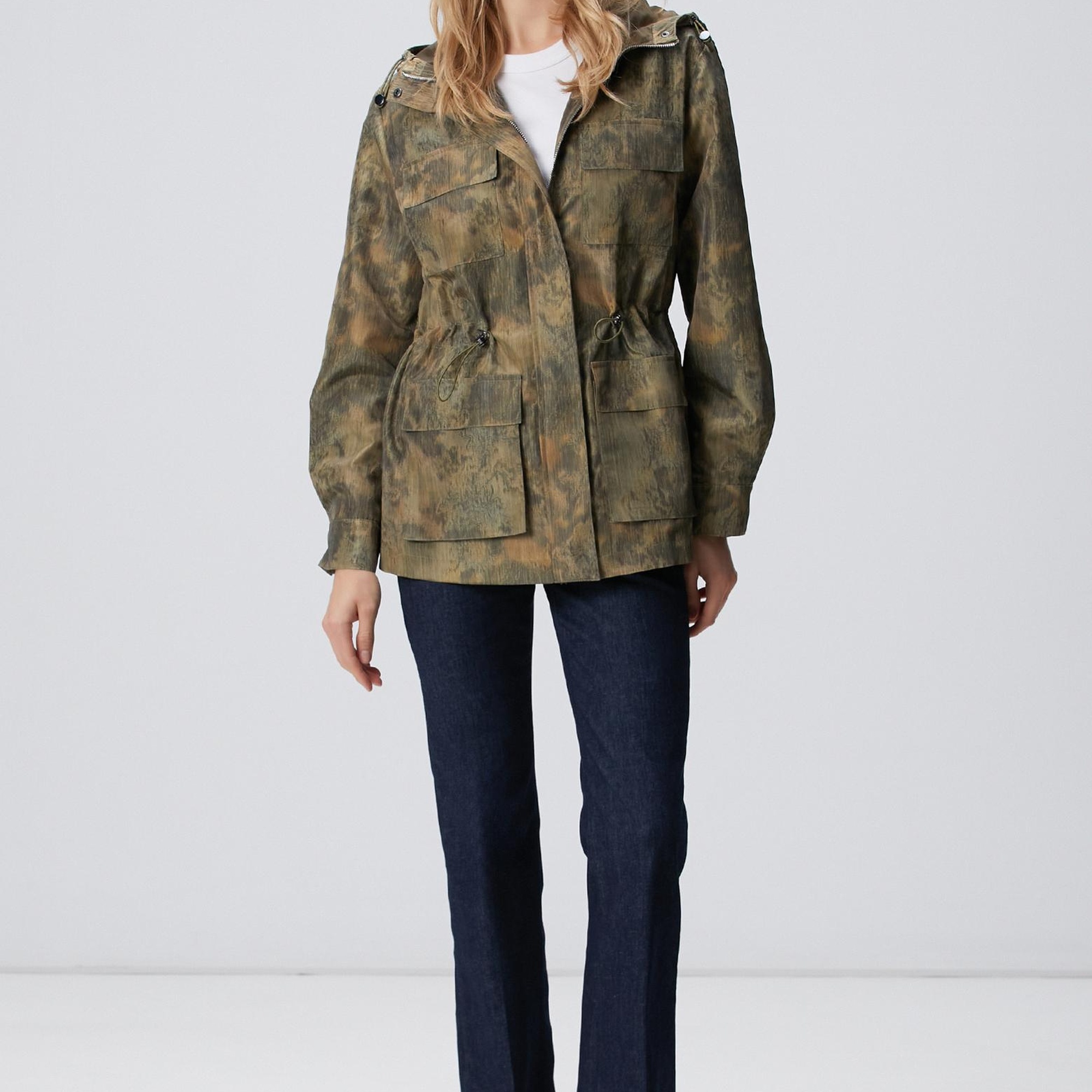 Network Kadın Haki N-Tech Desenli Mont