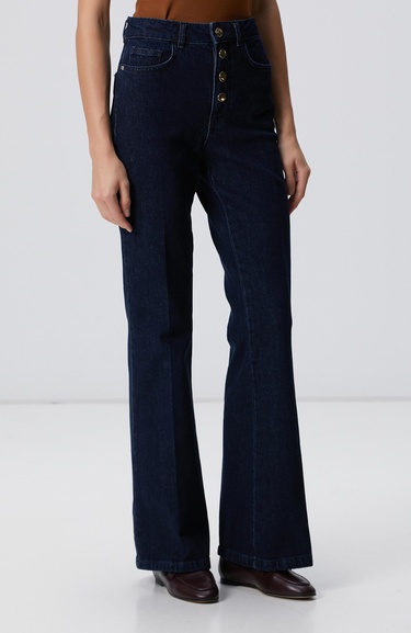  Network Kadın Indigo Denim Pantolon