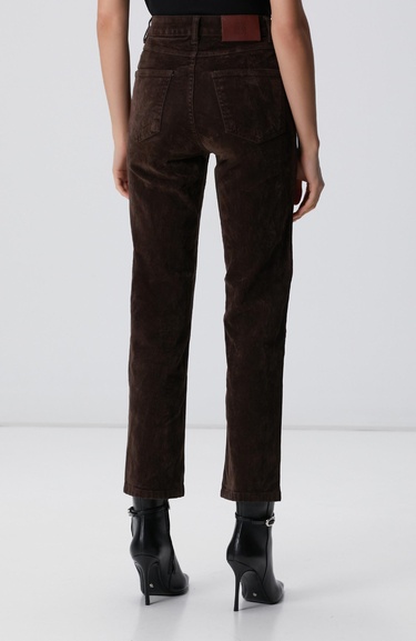  Network Kadın Koyu Kahverengi Denim Pantolon