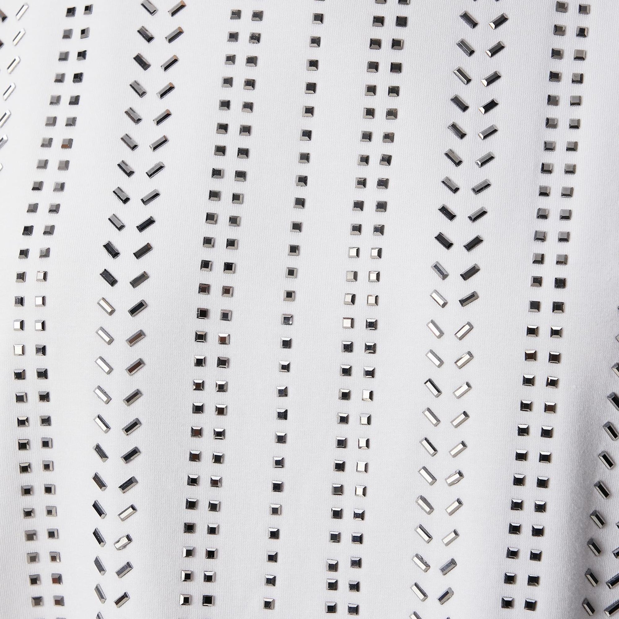 Network Kadın Kırık Beyaz Taş Baskılı T-shirt