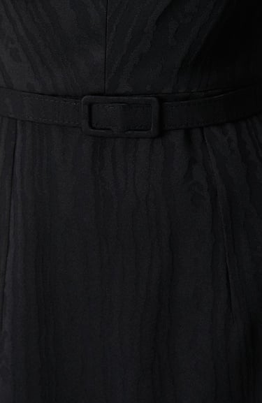  Network Kadın Siyah Jakar Desenli Mini Elbise