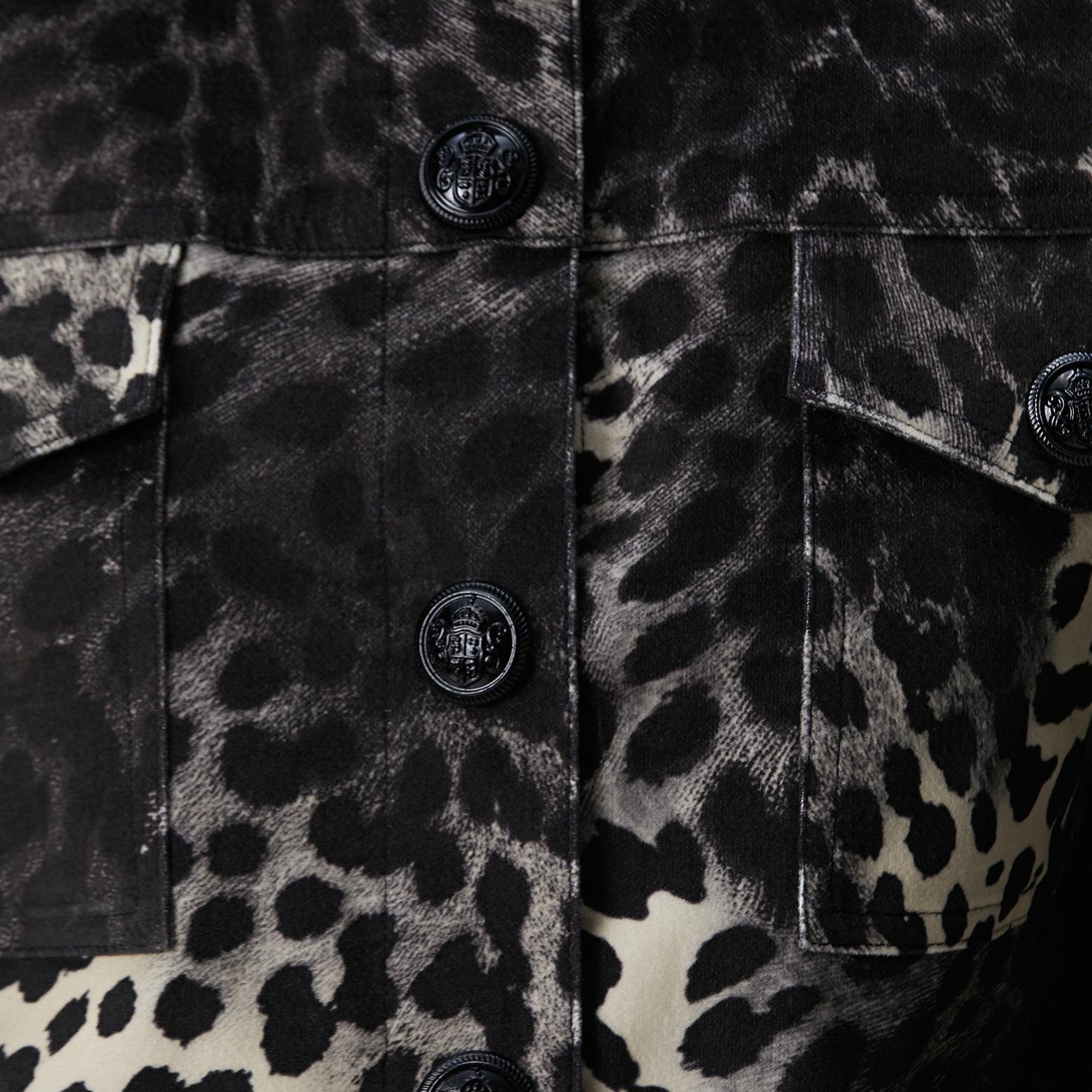 Network Kadın Bej Animal Print Desenli Mont