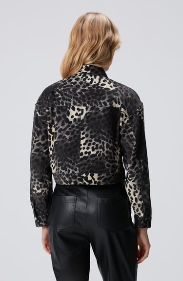  Network Kadın Bej Animal Print Desenli Mont