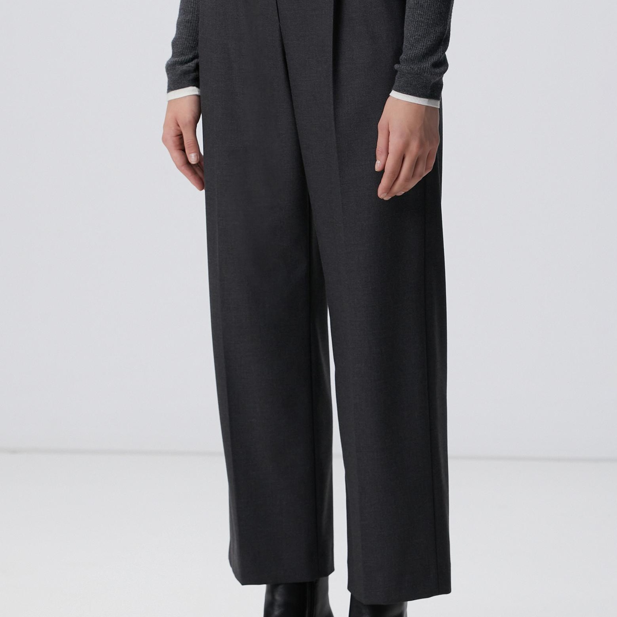 Network Kadın Koyu Gri Pantolon