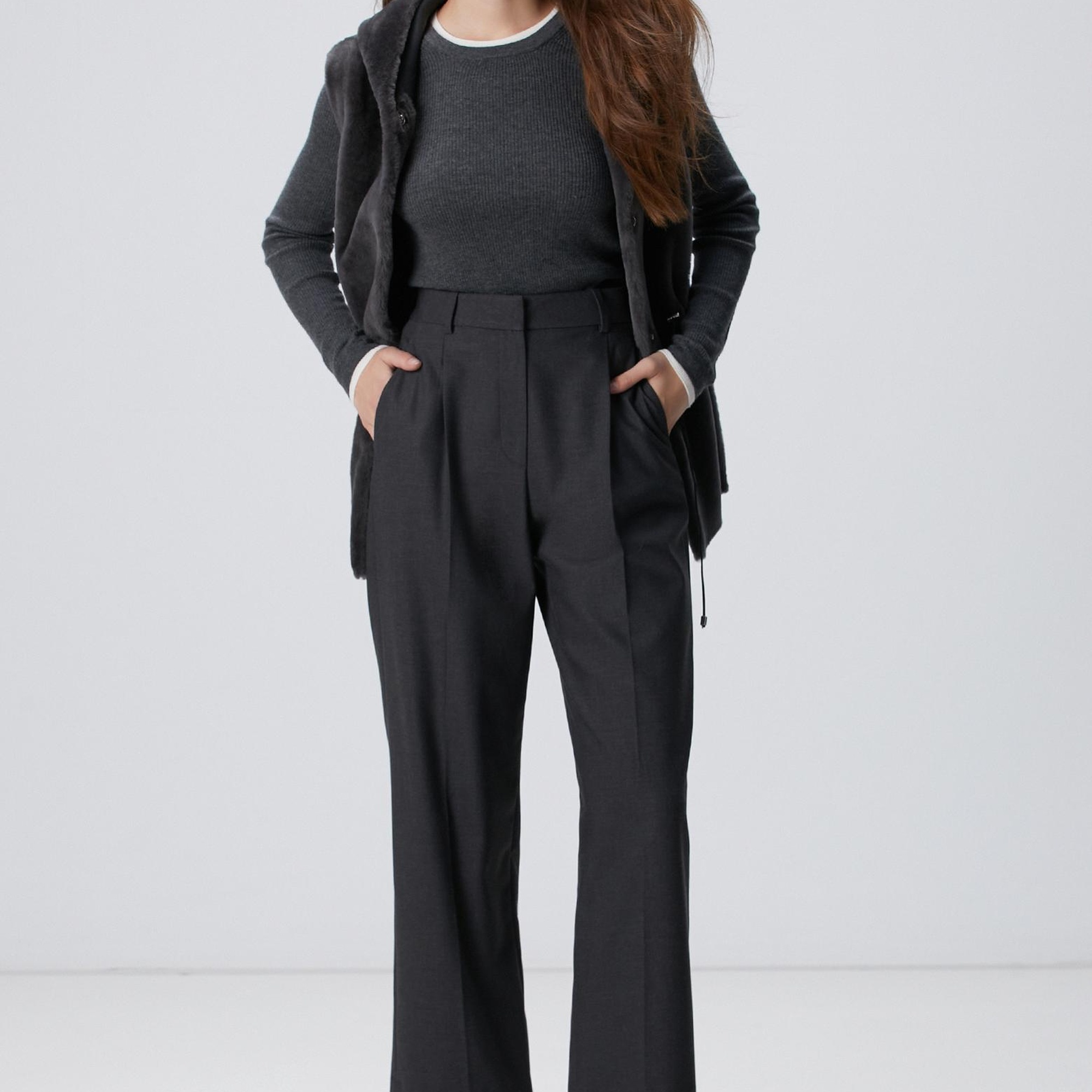 Network Kadın Koyu Gri Pantolon