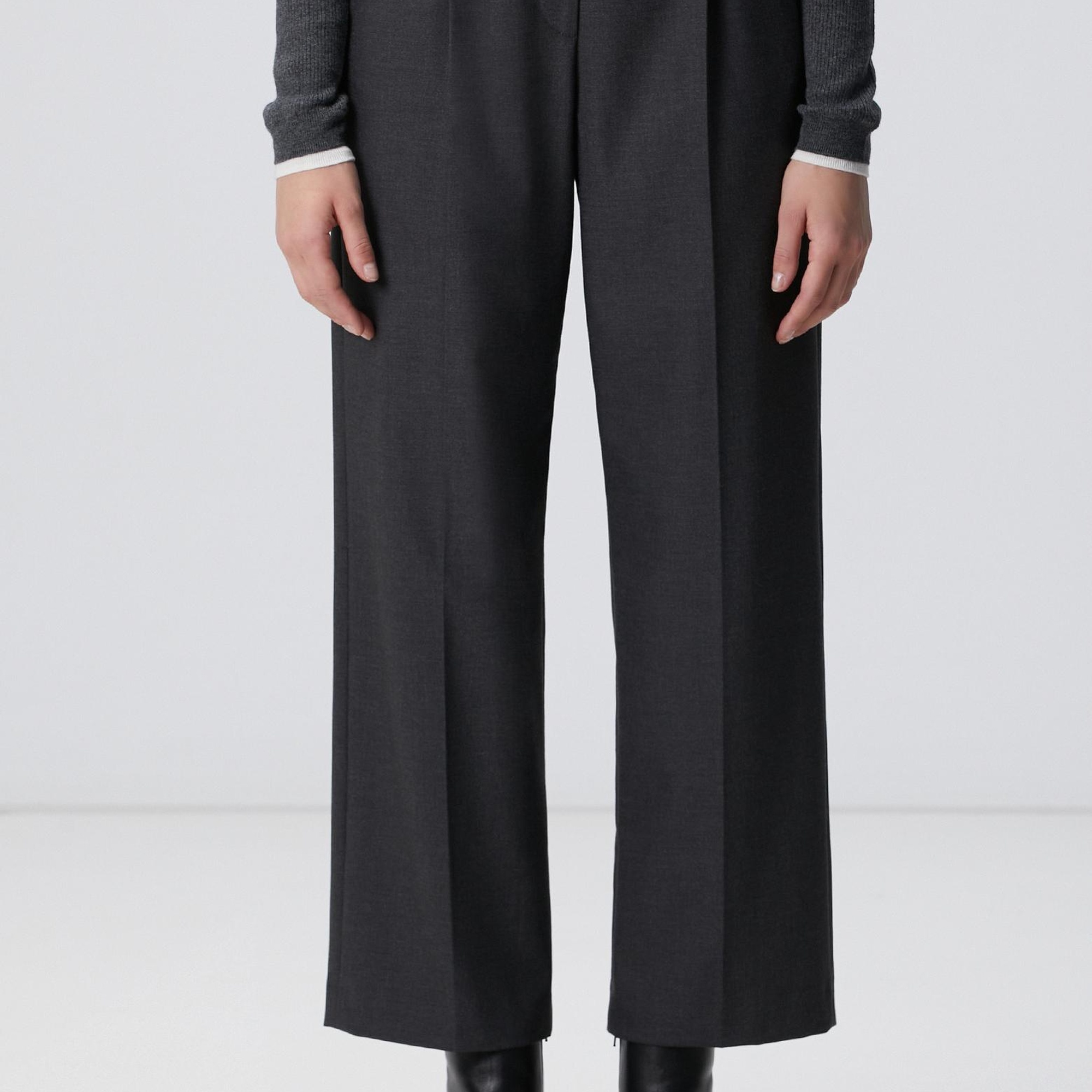 Network Kadın Koyu Gri Pantolon