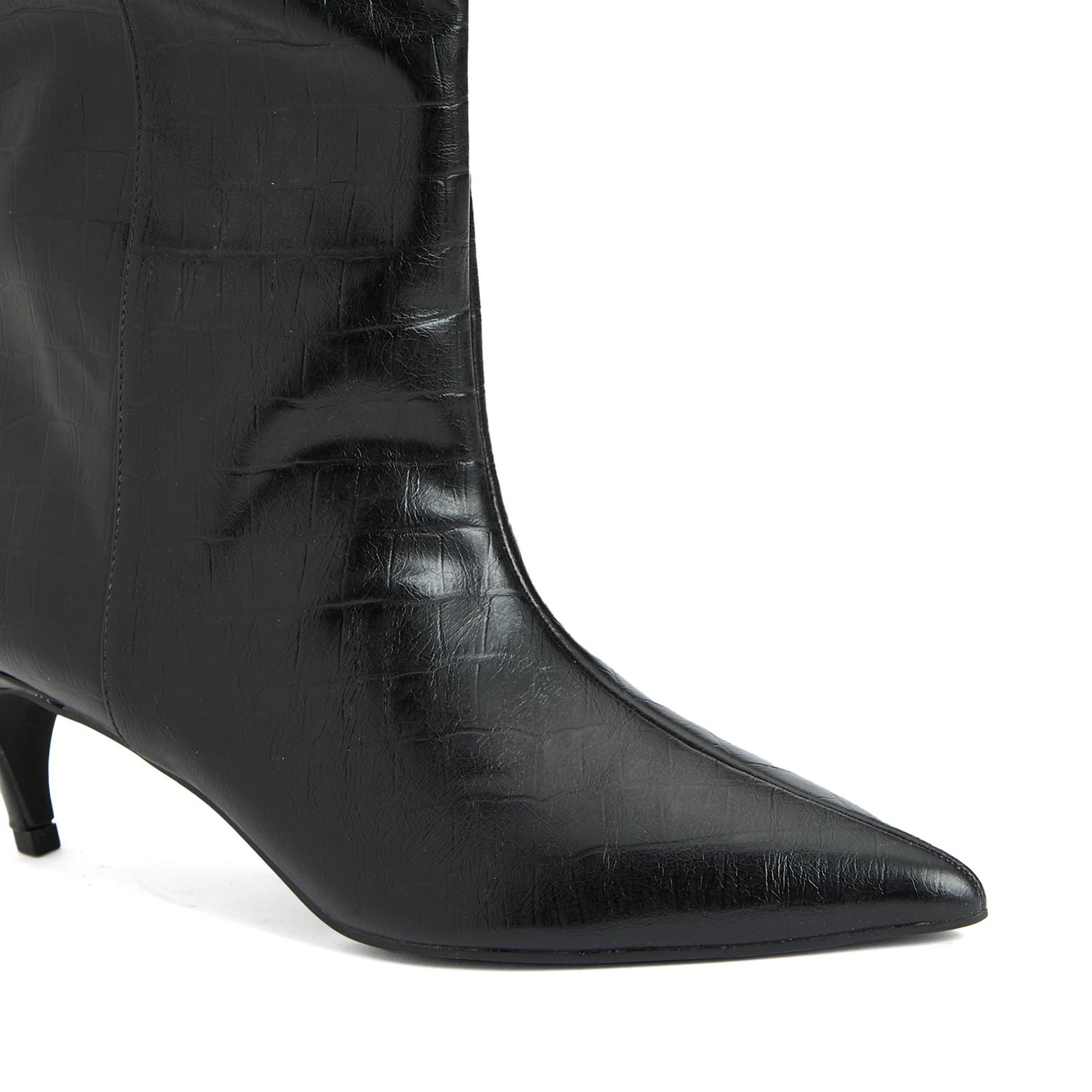 Divarese Kadın Siyah Kroko Desenli Çizme