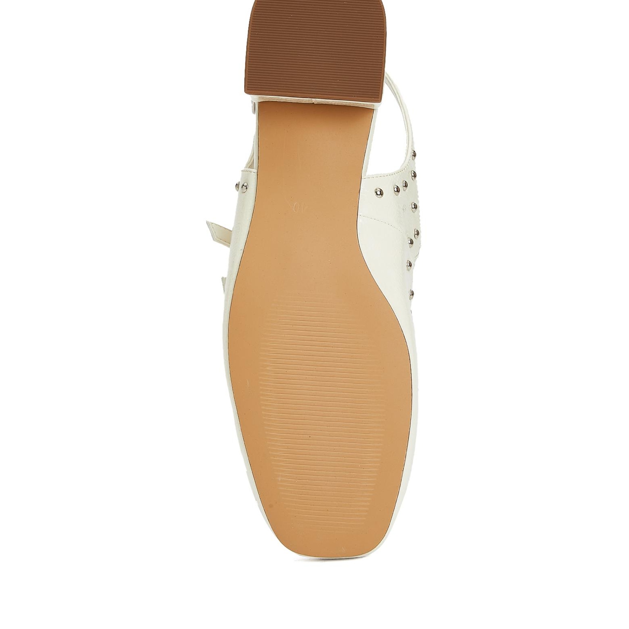 Divarese Kadın Kırık Beyaz Taşlı Babet