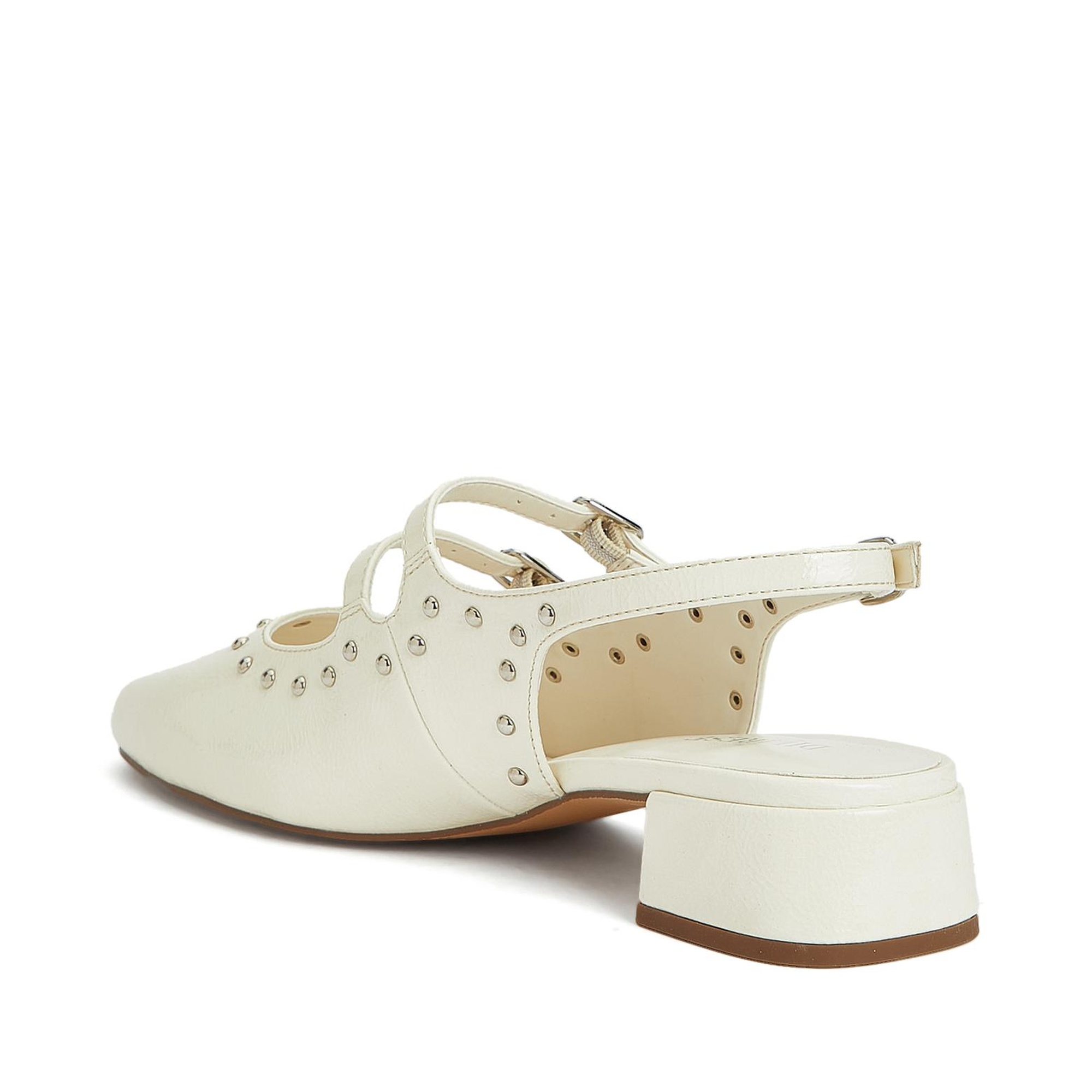 Divarese Kadın Kırık Beyaz Taşlı Babet