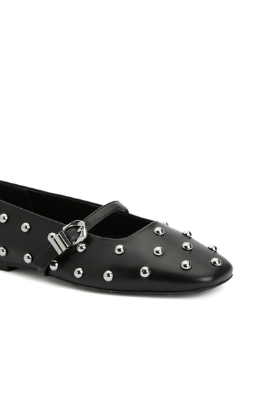  Divarese Kadın Siyah Taşlı Babet