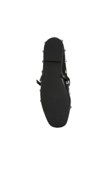  Divarese Kadın Siyah Taşlı Babet