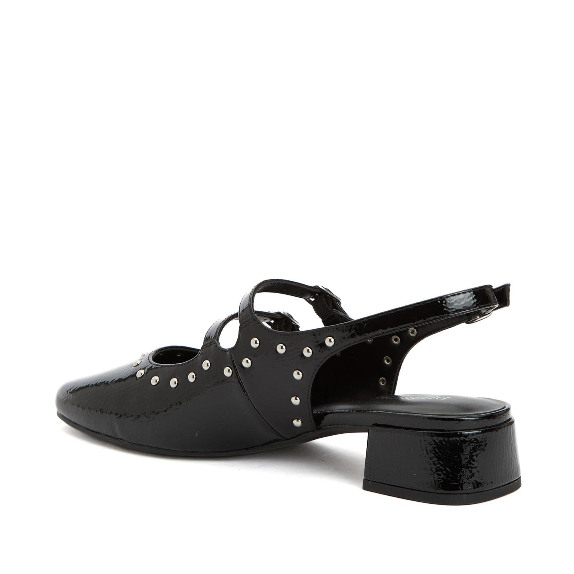 Divarese Kadın Siyah Taşlı Babet