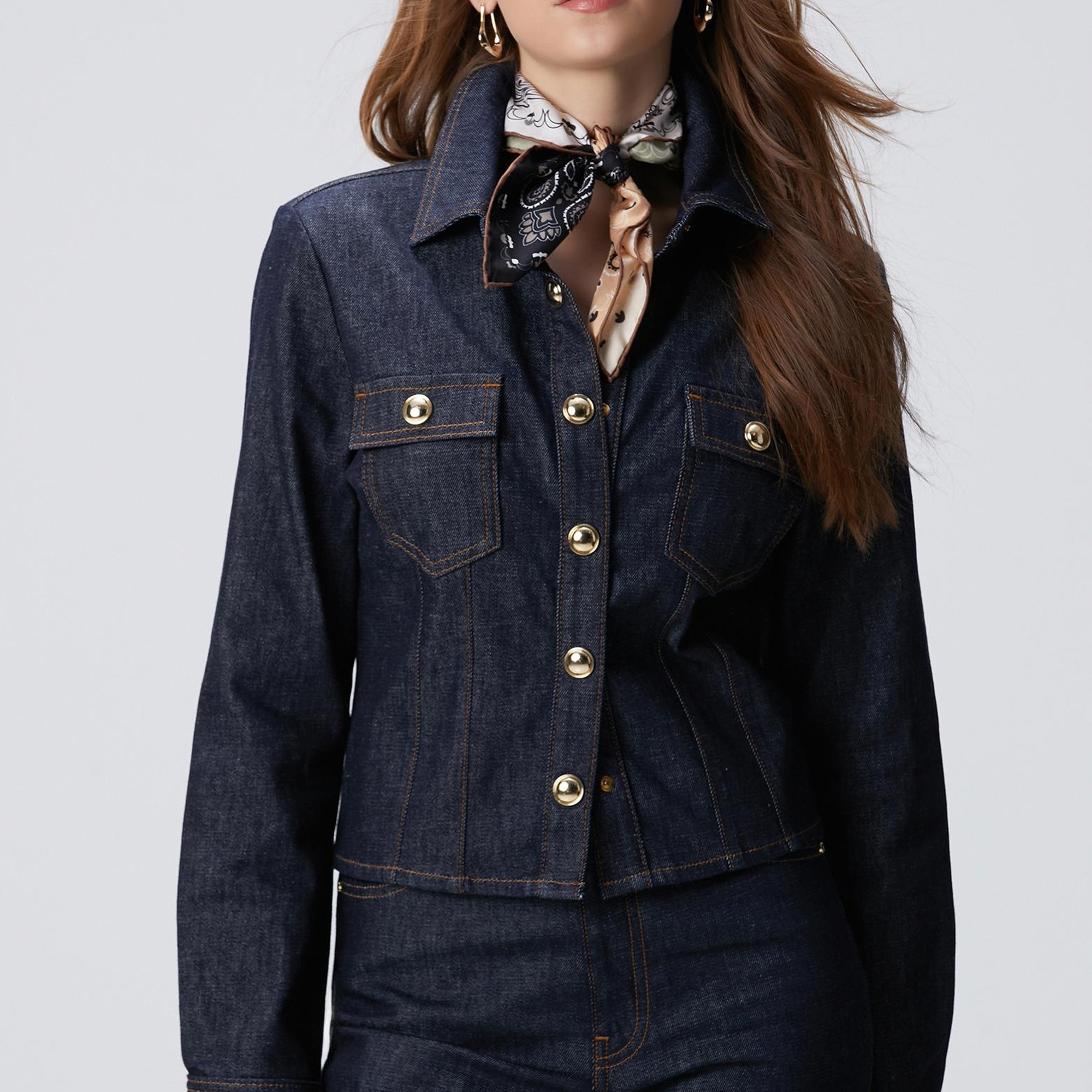 Network Kadın Lacivert Denim Ceket