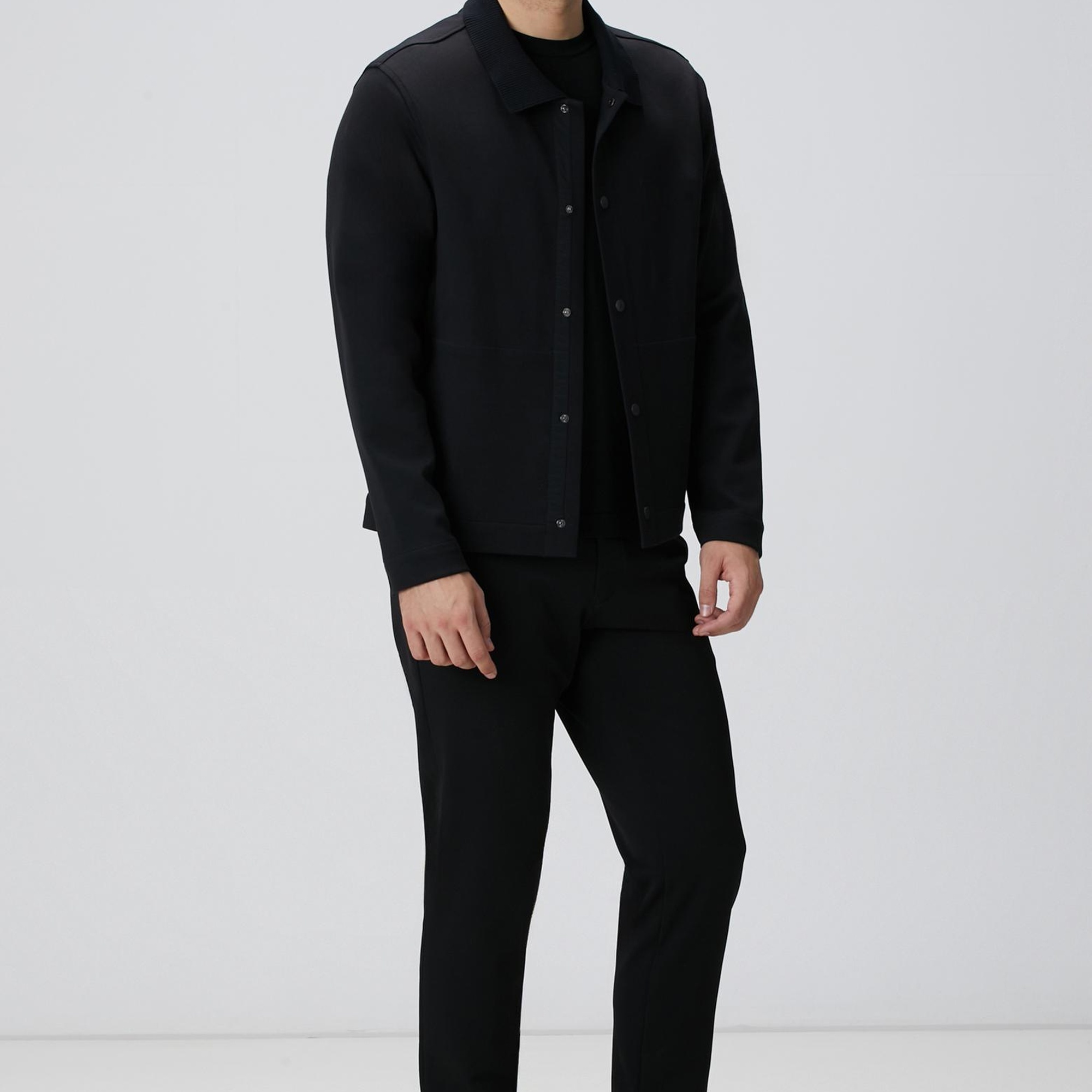 Network Erkek Siyah Dış Gömlek