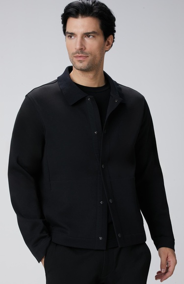 Network Erkek Siyah Dış Gömlek
