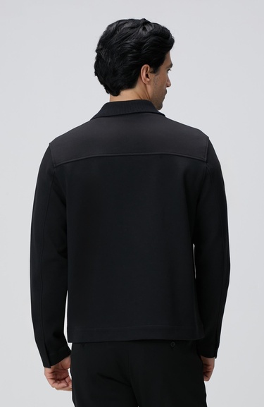  Network Erkek Siyah Dış Gömlek