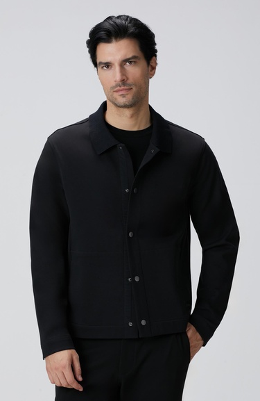  Network Erkek Siyah Dış Gömlek