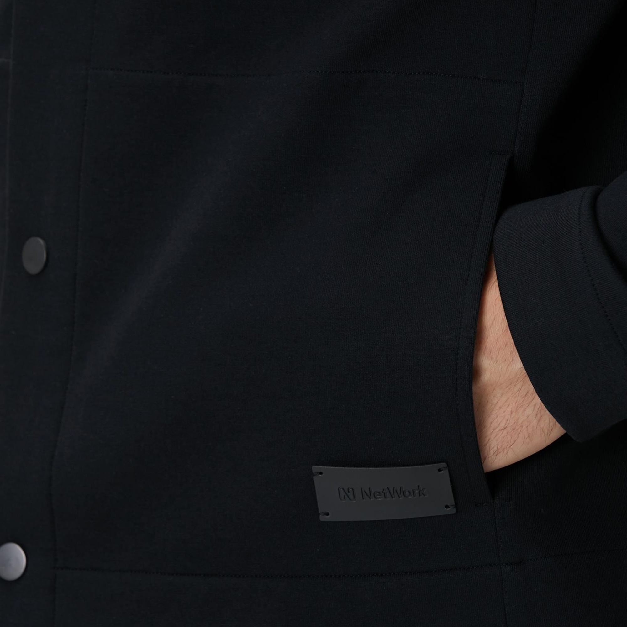 Network Erkek Siyah Dış Gömlek