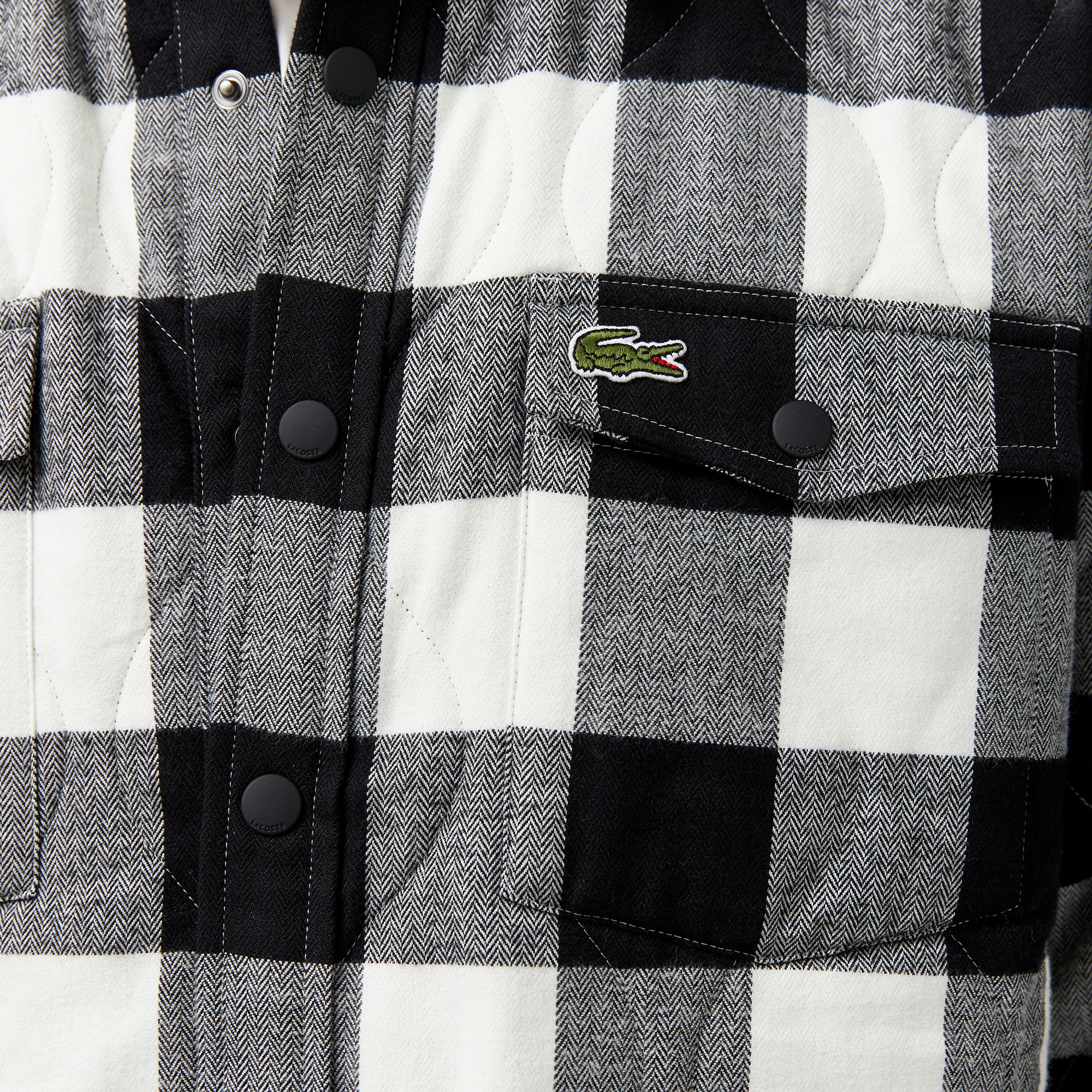 Lacoste Ekose Kareli Erkek Siyah Gömlek