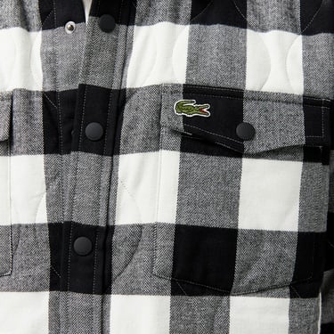  Lacoste Ekose Kareli Erkek Siyah Gömlek