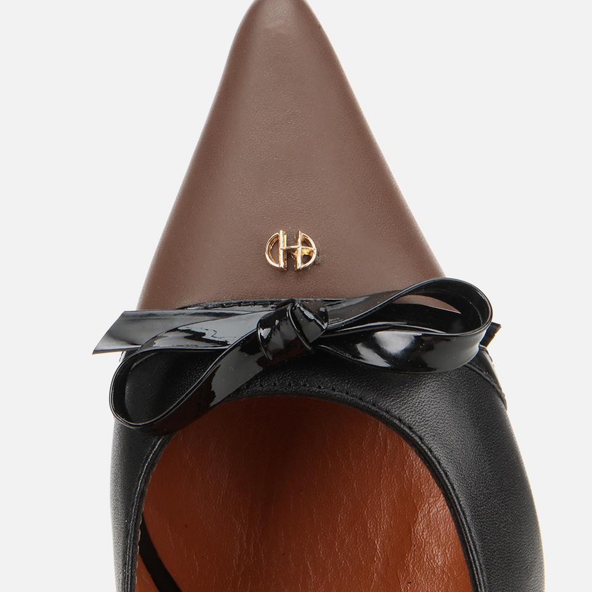 Kadın Deri Siyah Fiyonk Detaylı İnce Topuklu Stiletto