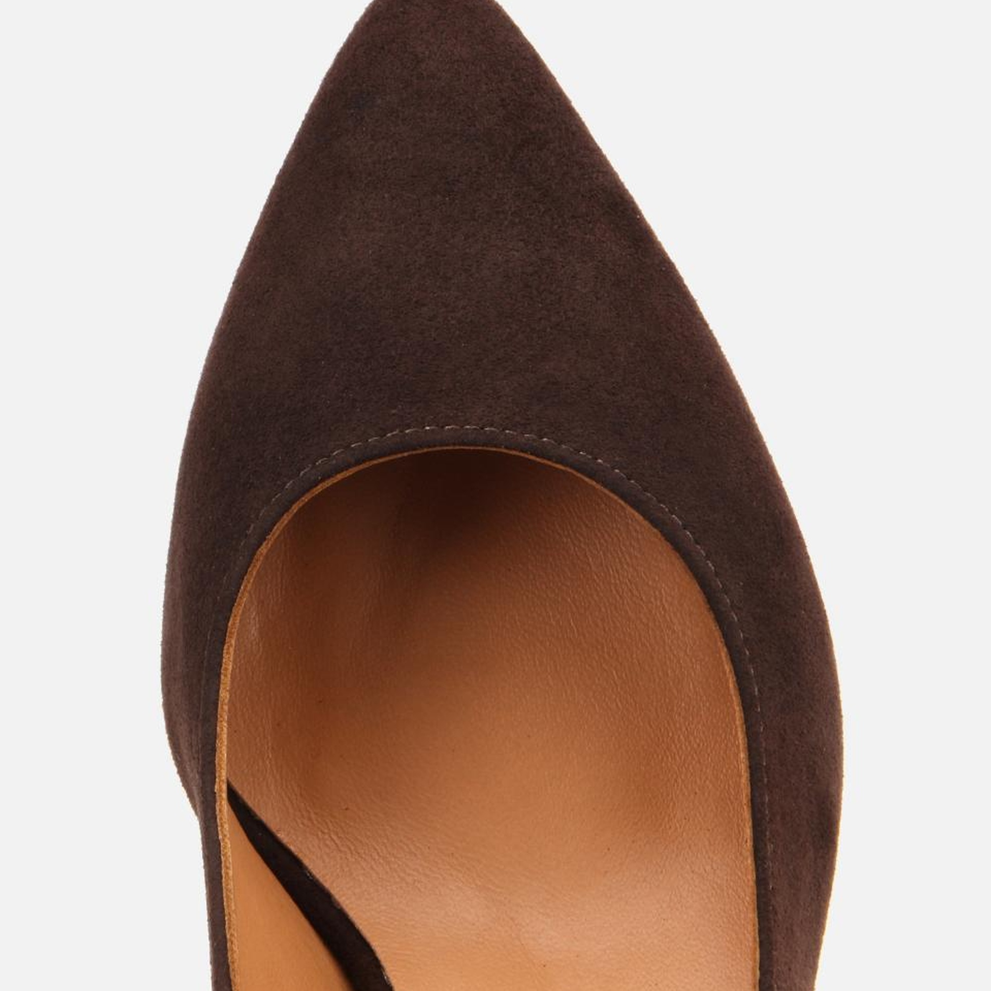 Kadın Süet Deri Kahverengi Esnek Tabanlı İnce Topuklu Stiletto