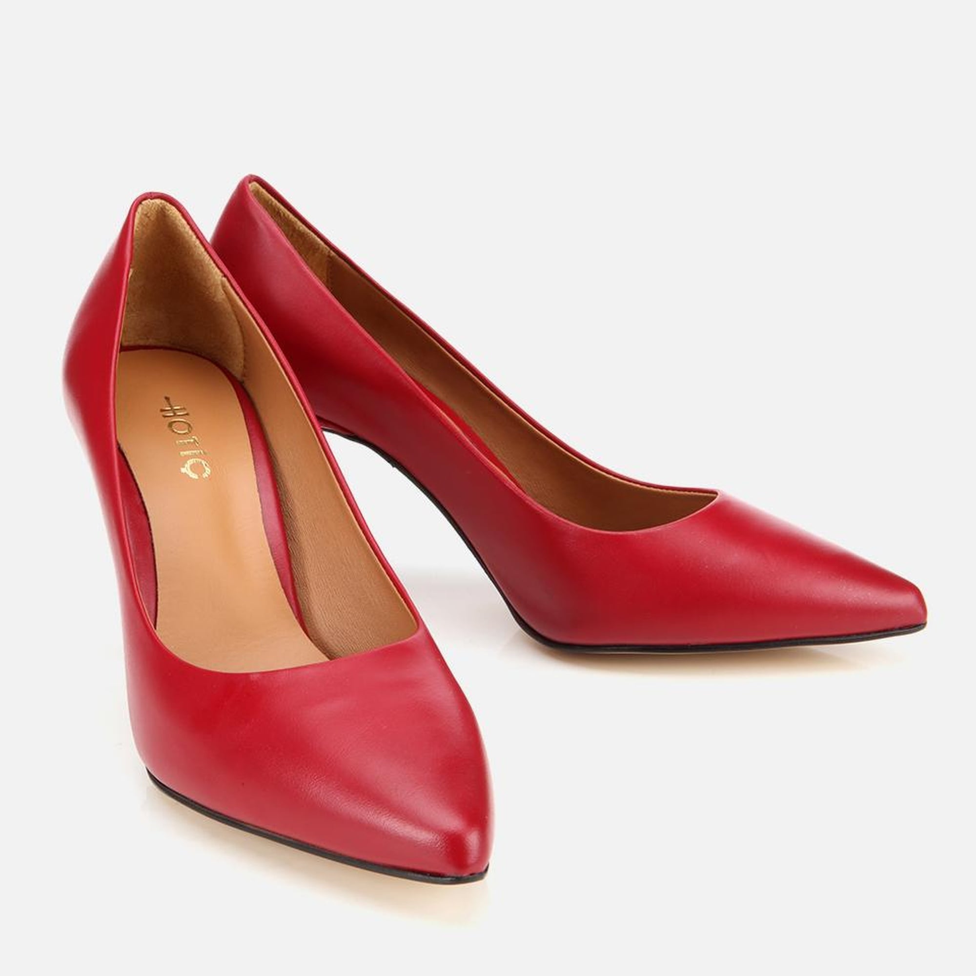 Kadın Deri Kırmızı Yüksek Topuklu Stiletto