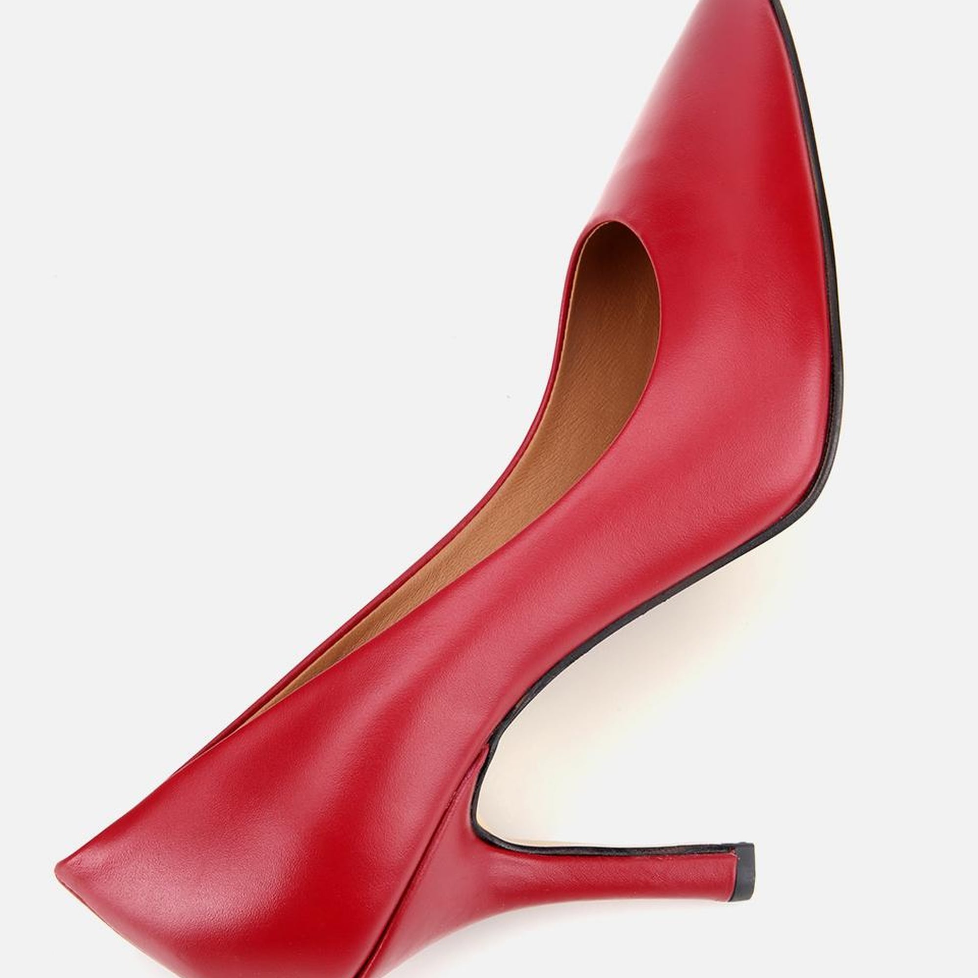 Kadın Deri Kırmızı Yüksek Topuklu Stiletto