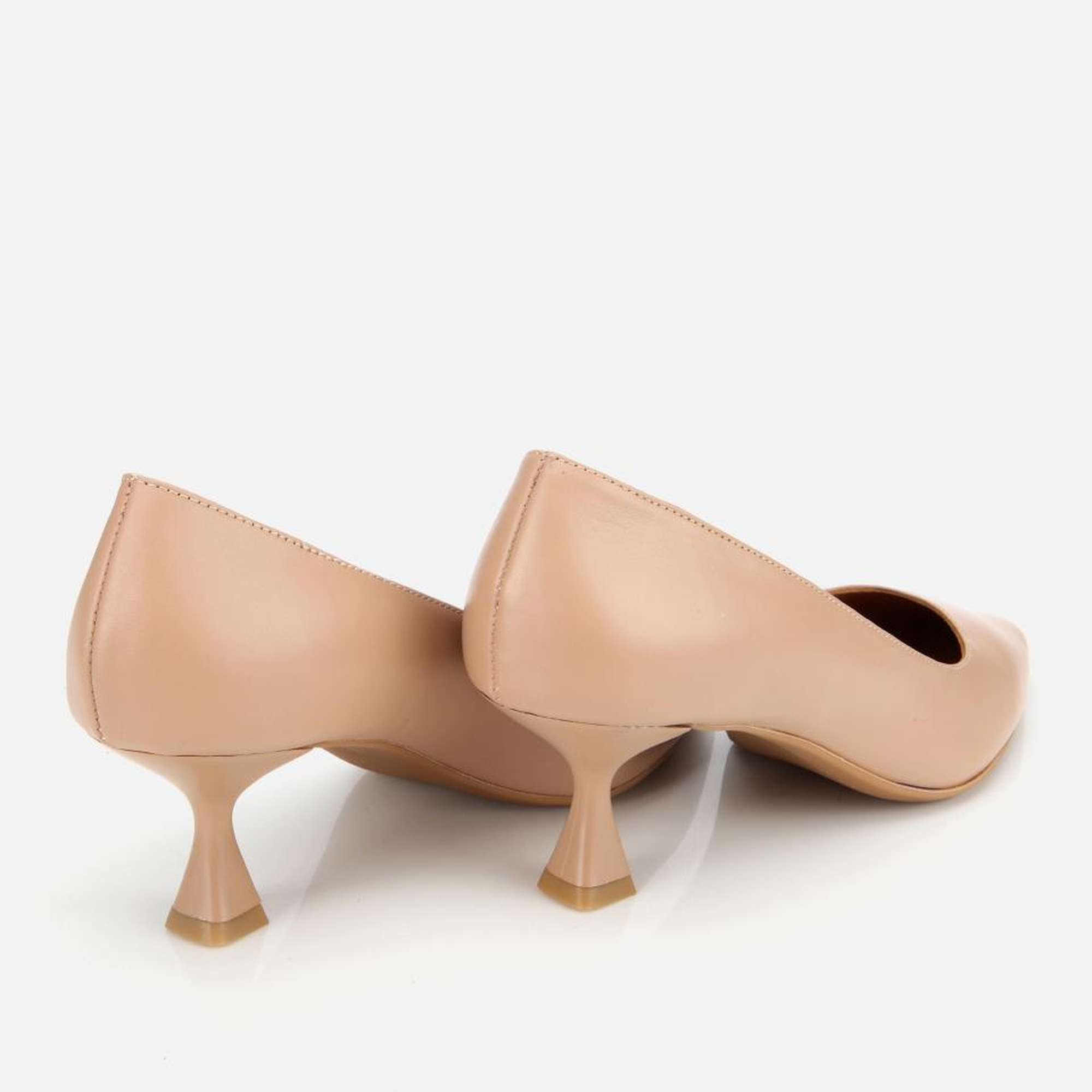 Kadın Deri Bej Esnek Tabanlı Stiletto