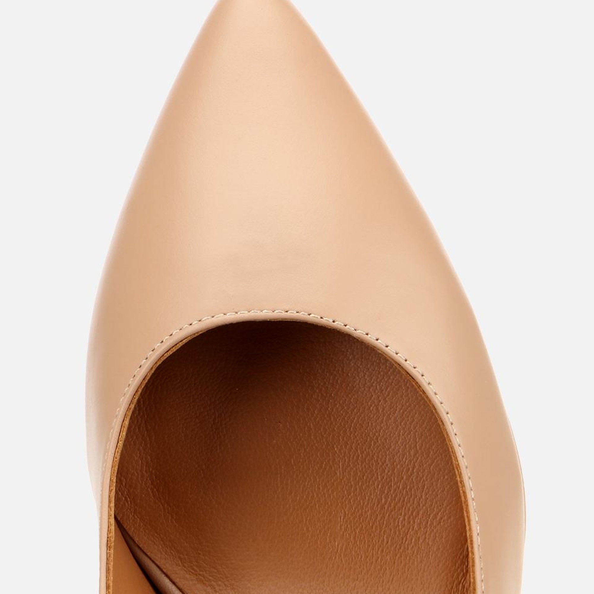 Kadın Deri Bej Esnek Tabanlı Stiletto