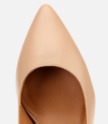  Kadın Deri Bej Esnek Tabanlı Stiletto