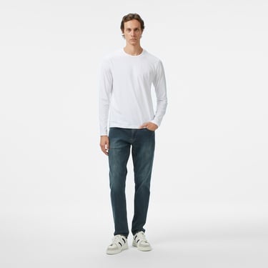  Nautica Erkek Beyaz Classic Fit Uzun Kollu T-Shirt