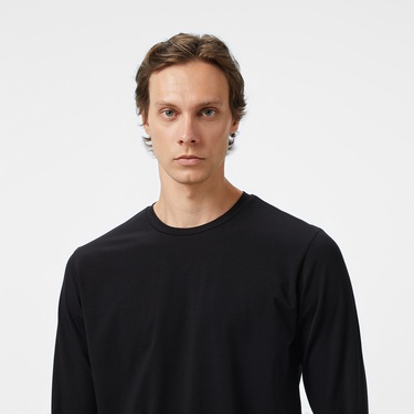  Nautica Erkek Siyah Classic Fit Uzun Kollu T-Shirt