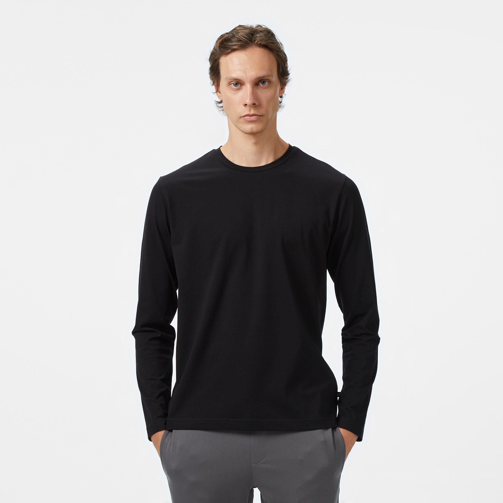 Nautica Erkek Siyah Classic Fit Uzun Kollu T-Shirt