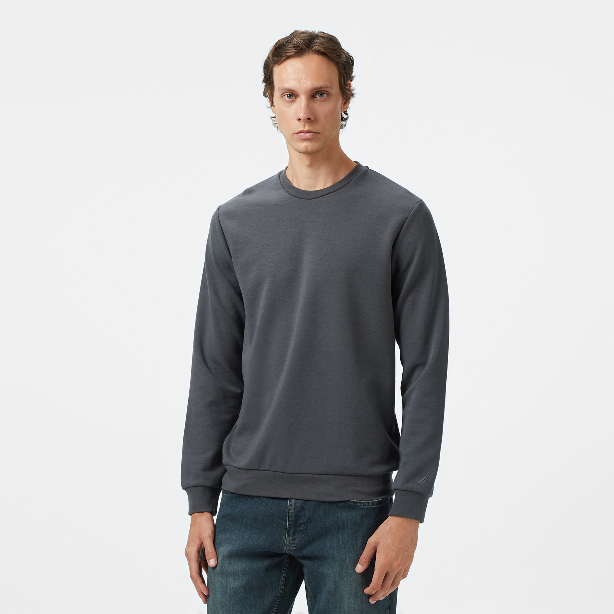  Nautica Erkek Gri Classic Fit Sweatshirt