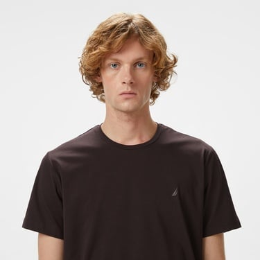  Nautica Erkek Kahverengi Classic Fit T-Shirt