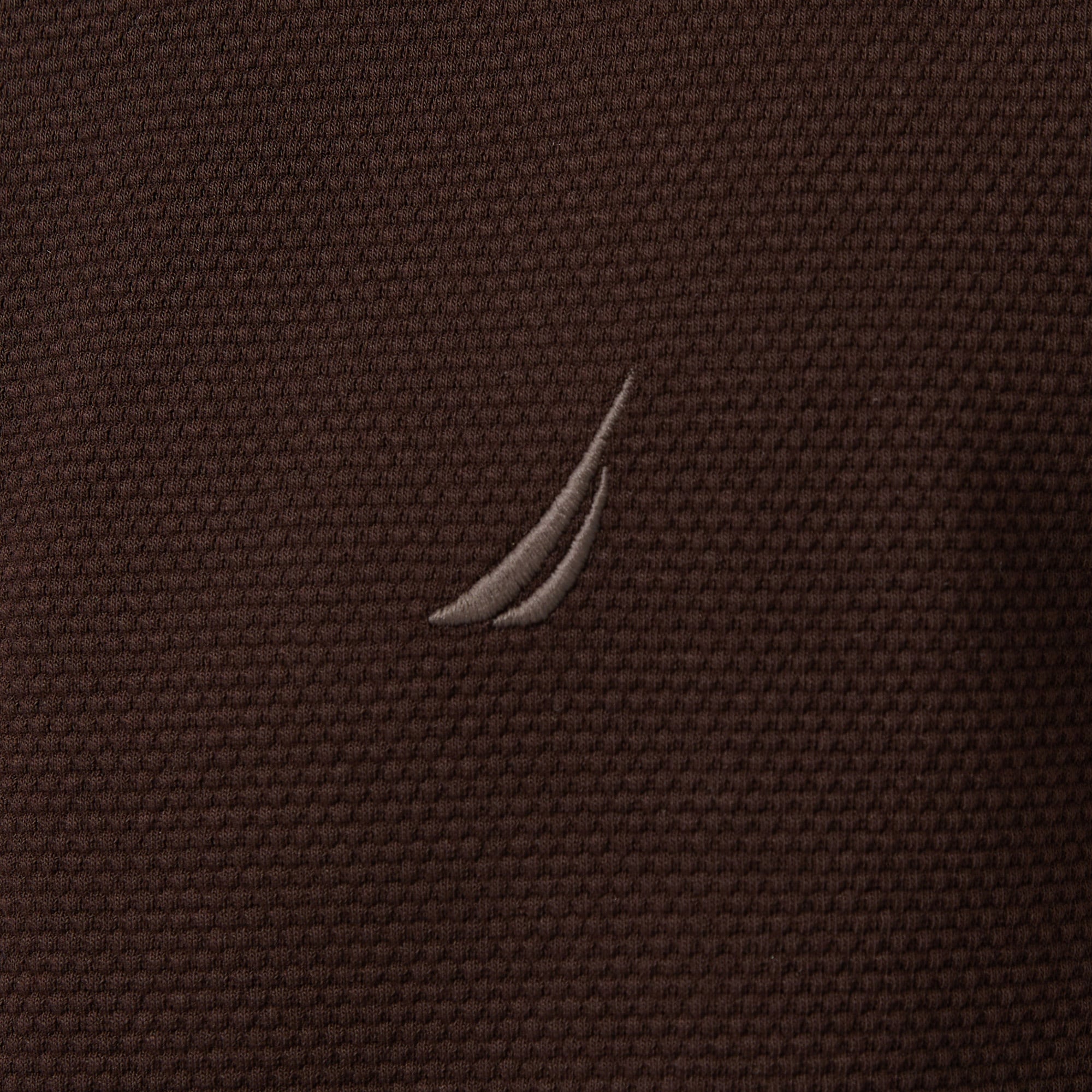 Nautica Erkek Kahverengi Classic Fit Uzun Kollu Polo Yaka T-Shirt