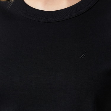  Nautica Kadın Siyah Classic Fit T-Shirt