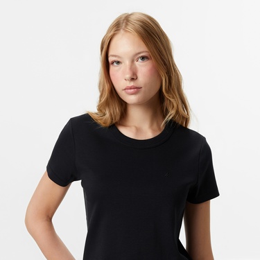  Nautica Kadın Siyah Classic Fit T-Shirt